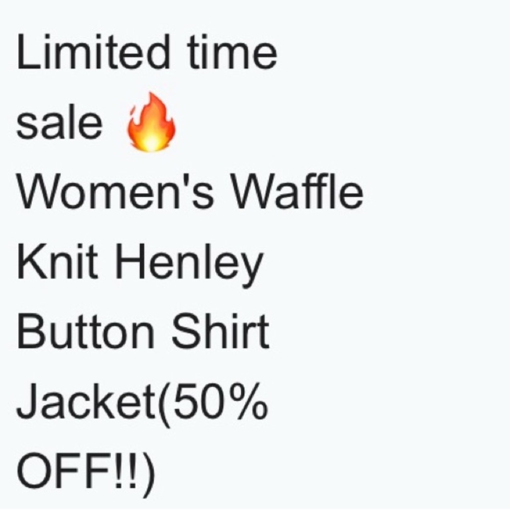Women's Waffle Knit Henley Button Shirt Jacket